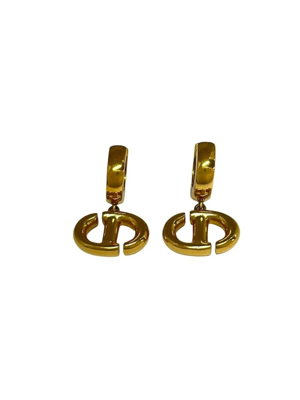 Dior Earrings Gold CD Motif